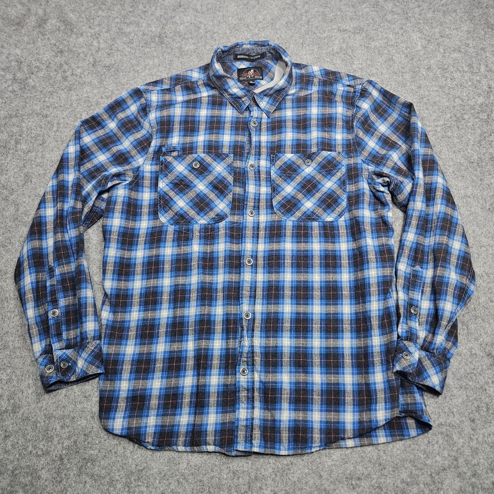 Gramicci Men's XL Stance Multicolor Plaid Flannel Button Up L/S Hike Lightweight